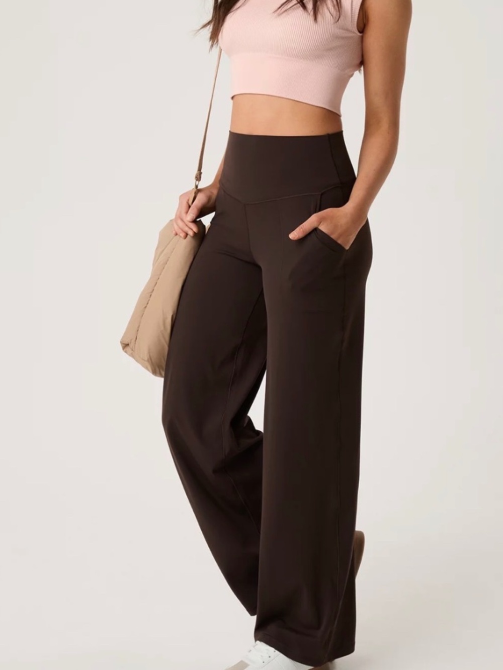 Aerie Wide Leg brown pants